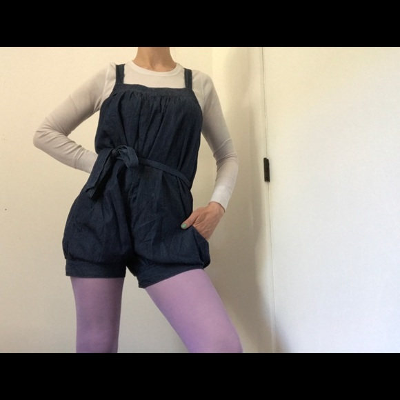 Forever 21 Denim Style Shorts Romper - Picture 6 of 13